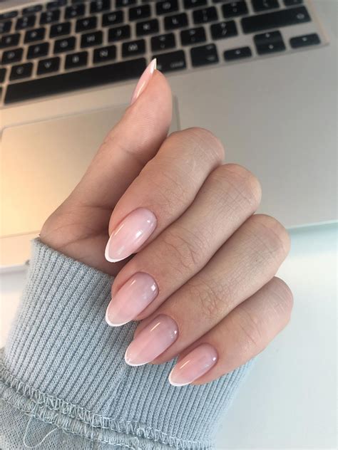 nude nails french tips